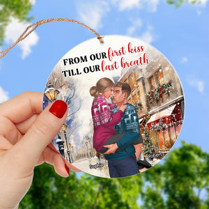 From Our First Kiss Till Our Last Breath- Personalized Acrylic Ornament- Gift For Christmas- Couple Gift - Ornament - GoDuckee