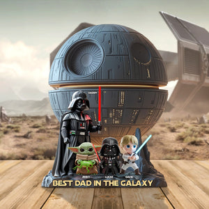 Personalized Gifts For Dad Acrylic Plaque, Best Dad In The Galaxy 02qhtn100425 - Shaped Plaques - GoDuckee