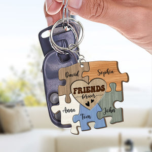 Friends Forever Personalized Keychain Gift For Friend - Keychains - GoDuckee