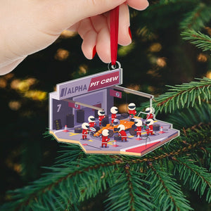F1 Racing Personalized Pit Crew Acrylic Ornament, Gift For Christmas. Christmas Ornament - Ornament - GoDuckee