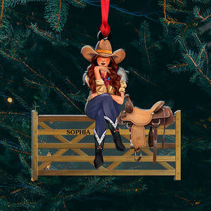 Cowgirl-Personalized Ornament - Acrylic Custom Shape Ornament-Gift For Cowgirl Horse Lover-Cowgirl Ornament - Ornament - GoDuckee