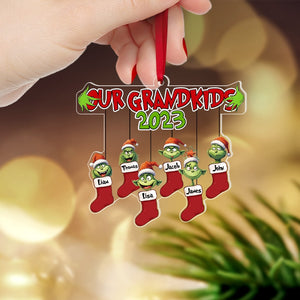 Funny Family On Xmas Socks, Personalized 01OHPU01123 Ornament - Ornament - GoDuckee