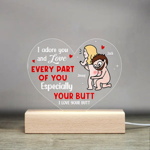 Couple, I Love Your Butt, Personalized Led Light, Gift For Couple - Led Night Light - GoDuckee