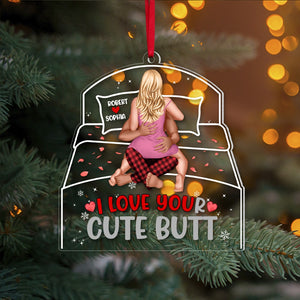 I Love You, Personalized Couple Ornament, Christmas Gifts For Couple - Ornament - GoDuckee