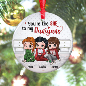 You Are The She To My Nanigans Personalized Christmas Ornament 03ACTN110823HH - Ornament - GoDuckee