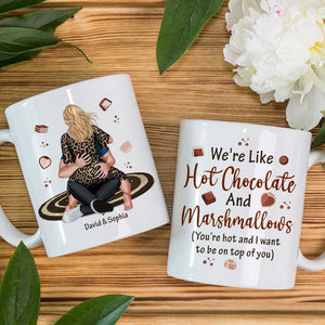 Personalized Gifts For Couple Coffee Mug We're Like Hot Chocolate - Coffee Mugs - GoDuckee