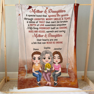 Their Hearts Are One A Link That Can Never Be Undone-Personalized Blanket-Gifts For Mom- Mom And Children Blanket - Blanket - GoDuckee