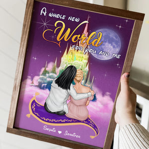 Couple, A Whole New World For You And Me, Personalized Poster, Couple Gifts, 01DNPO140623TM - Poster & Canvas - GoDuckee
