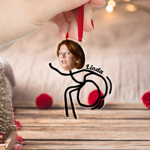 Funny Christmas Ornament, Acrylic Custom Face Ornament, Gift For Xmas - Ornament - GoDuckee