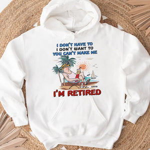 Personalized Gifts For Grandpa Shirt 04hutn190624 Retired Man on The Beach - Shirts - GoDuckee