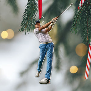 Personalized Custom Photo Ornament, Christmas Gift For Golf Lovers, 06TOPO031023 - Ornament - GoDuckee