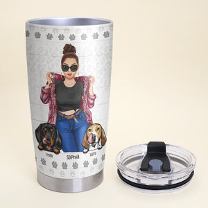 I Would Fight A Bear For You Personalized Dog Mom Tumbler - Gift For Mom, Gift For Dog Lover - Tumbler Cup - GoDuckee