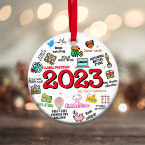 Christmas Ornament, 01NATN101023 Ceramic Circle Ornament, Xmas Gift - Ornament - GoDuckee