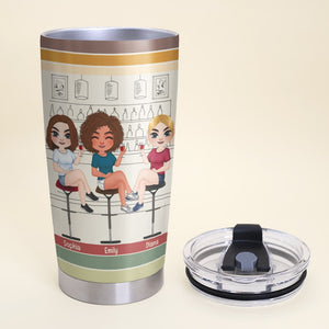 Besties Here's To Another Year Of Bonding Over Alcohol-Personalized Tumbler- Gift For Friends- Funny Friends Tumbler - Tumbler Cup - GoDuckee