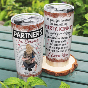 Personalized Gifts For Couple Tumbler Partners In Crime - Tumbler Cup - GoDuckee