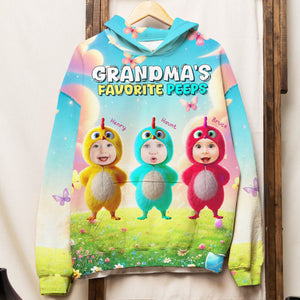 Custom Photo Gifts For Grandma Shirt 01tglu120325 Grandma's Favorite Peeps - AOP Products - GoDuckee