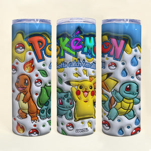 Personalized Gifts For Game Lovers 3D Inflated Tumbler Cartoon Character 03ACDT250124 - Tumbler Cup - GoDuckee