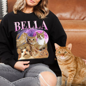 Personalized Custom Photo Bootleg 2D Cat Shirt, Halloween Gifts For Cat Lovers, GRE2005-05HUPO130923 - Shirts - GoDuckee