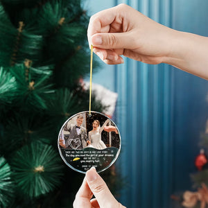 There Are Two Big Days In Any Love Story, Custom Photo Crystal Ornament, Christmas Gift For Newlyweds - Ornament - GoDuckee