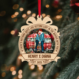 Couple, Lost In The Woods With You, Ornament Personalized, Christmas Gifts For Couple - Ornament - GoDuckee