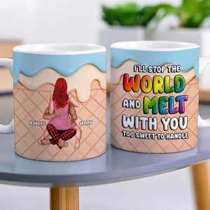 The Couple, I'll Stop the World and Melt with You, Personalized Mug, Christmas Gifts For Couple - Coffee Mug - GoDuckee