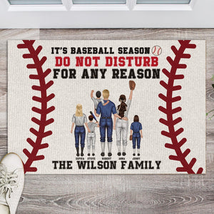 It's Baseball Season, Personalized Doormat For Baseball Family, Gift For Family - Doormat - GoDuckee