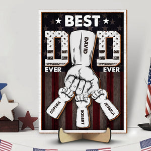 Personalized Gifts For Dad Wood Sign Best Dad Ever - Wood Signs - GoDuckee
