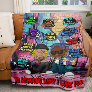 Personalized Gifts For Couple Blanket 01totn301224hg 10 Reasons Why I Love You - Blanket - GoDuckee