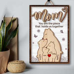 Personalized Gifts For Mom Wood Sign Hold Us Together - Wood Signs - GoDuckee