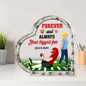 Personalized Valentine's Day Gifts For Couple Heart Plaque 01xqtn101224pa Football Lover - Shaped Plaques - GoDuckee