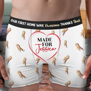 Made For Her/Him, Personalized Men & Women Boxer Briefs, Gift For Couple, Valentine's Gifts - Boxer Briefs - GoDuckee