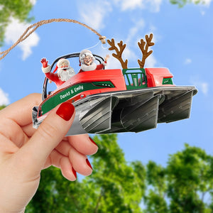 Pontoon-Personalized Acrylic Ornament- Gift For Him/ Gift For Her- Christmas Gift- Pontoon Ornament - Ornament - GoDuckee