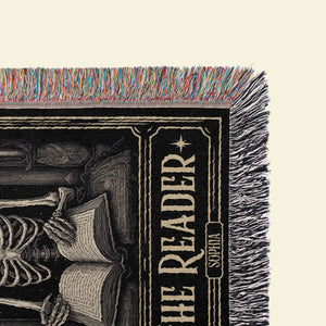 The Reader, Personalized Woven Blanket, Halloween Gifts For Book Lovers, 01HUPO230923 - Blanket - GoDuckee