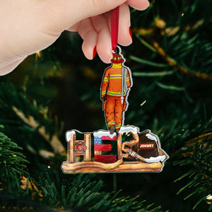 Firefighter - The Hero, Personalized Acrylic Custom Shape Ornament, Christmas Gift For Firefighter - Ornament - GoDuckee