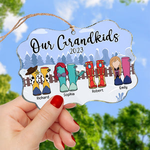 Our Grandkids 2023-Personalized Medallion Acrylic Ornament PW-02naqn011123 - Ornament - GoDuckee