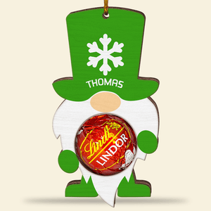 Kids Christmas Chocolate Holder-Personalized Wood Ornament- Gift For Kids- Christmas Ornament - Ornament - GoDuckee