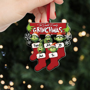Funny Kids On Xmas Socks, Personalized 01OHPU131023 Ornament, Christmas Gift For Family - Ornament - GoDuckee