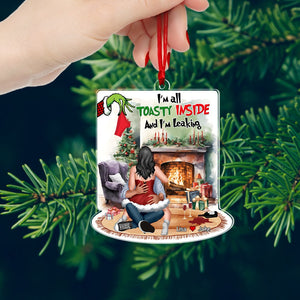 I'm All Toasty Inside And I'm Leaking, Personalized 02HTPU121023HH Couple Ornament, Gift For Chrismtas - Ornament - GoDuckee