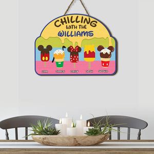 Personalized Gifts For Ice Cream family Wood Sign 03napu040724 - Wood Sign - GoDuckee