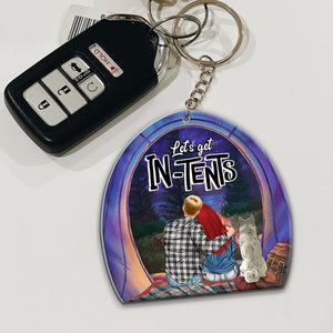 Couple, Camping Couple, Let's Get In-Tents, Personalized Keychain, Valentine Gift, Couple Gift - Keychains - GoDuckee