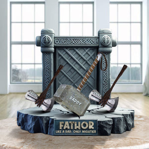 Personalized Gifts For Dad Plaque, Father Like A Dad Only Mightier 02qhtn110425 - Shaped Plaques - GoDuckee