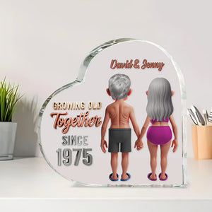 Personalized Funny Gifts For Old Couple Heart Plaque 03ohtn090725 - Shaped Plaques - GoDuckee