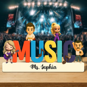 Music Teacher Plaque Personalized Gifts For Teacher 02natn080525 - Shaped Plaques - GoDuckee