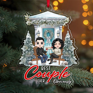 Couple, Best Couple Ever... Obviously, Personalized Ornament, Christmas Gifts For Couple - Ornament - GoDuckee