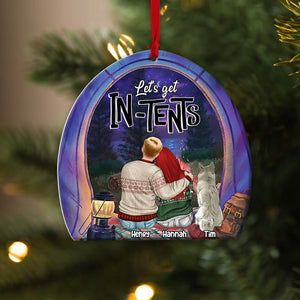 Camping Couple, Let's Get In-tents, Personalized Ornament, Christmas Gifts For Couple - Ornament - GoDuckee