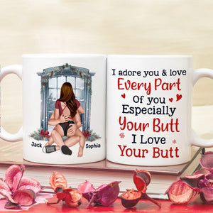 I Love Your Butt, Personalized Naughty Couple Coffee Mug, Couple Gift - Coffee Mug - GoDuckee