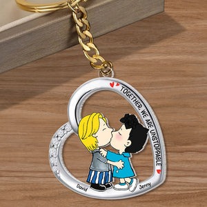 Personalized Gifts For Couple Keychain 02ohtn060125hg Together We're Unstoppable - Keychains - GoDuckee