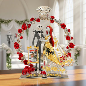 Personalized Anniversary Gifts For Nightmare Couple Acrylic Plaque 01tgtn230625 - Shaped Plaques - GoDuckee