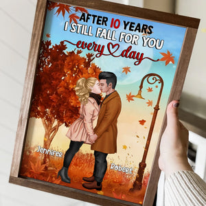 Couple, I Still Fall For You Every Day, Personalized Canvas, Gifts For Couple - Poster & Canvas - GoDuckee
