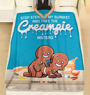 Stop Stealing My Blanket-Personalized Blanket-Couple Gift- Naughty Couple Blanket - Blanket - GoDuckee